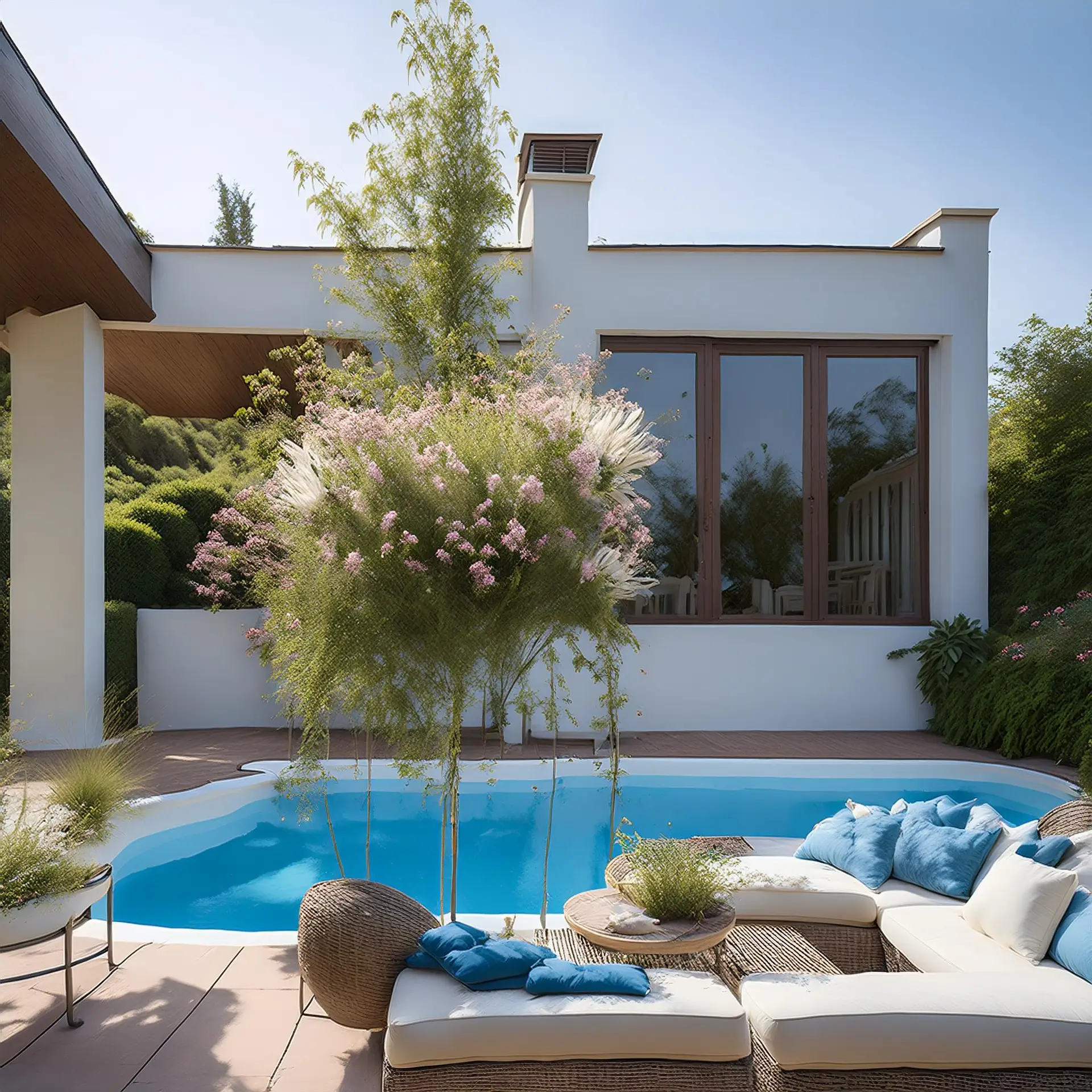 Fiberglass pool design with landscape Maryland | Virginia | Delaware