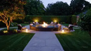 Day to night transitions for luxury backyard